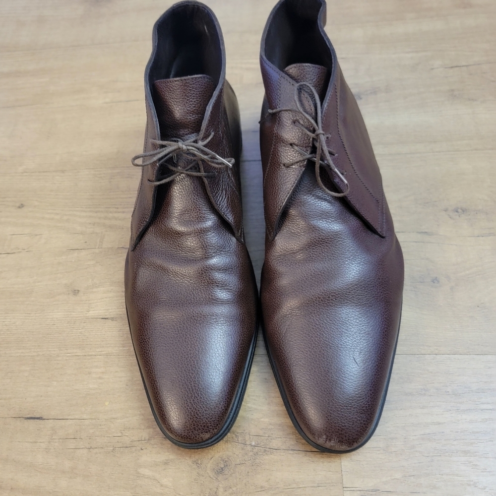 A. Testoni Basic Men Brown Leather Chukka Ankle B… - image 2